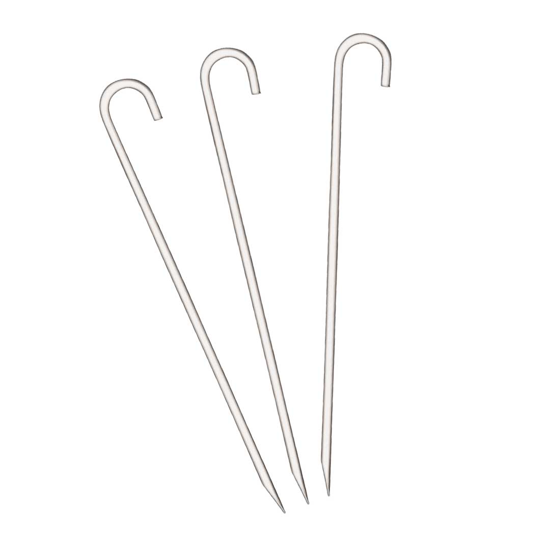 SET DE PINCHOS DE ACERO INOXIDABLE X3 TAMAÑO MEDIANO