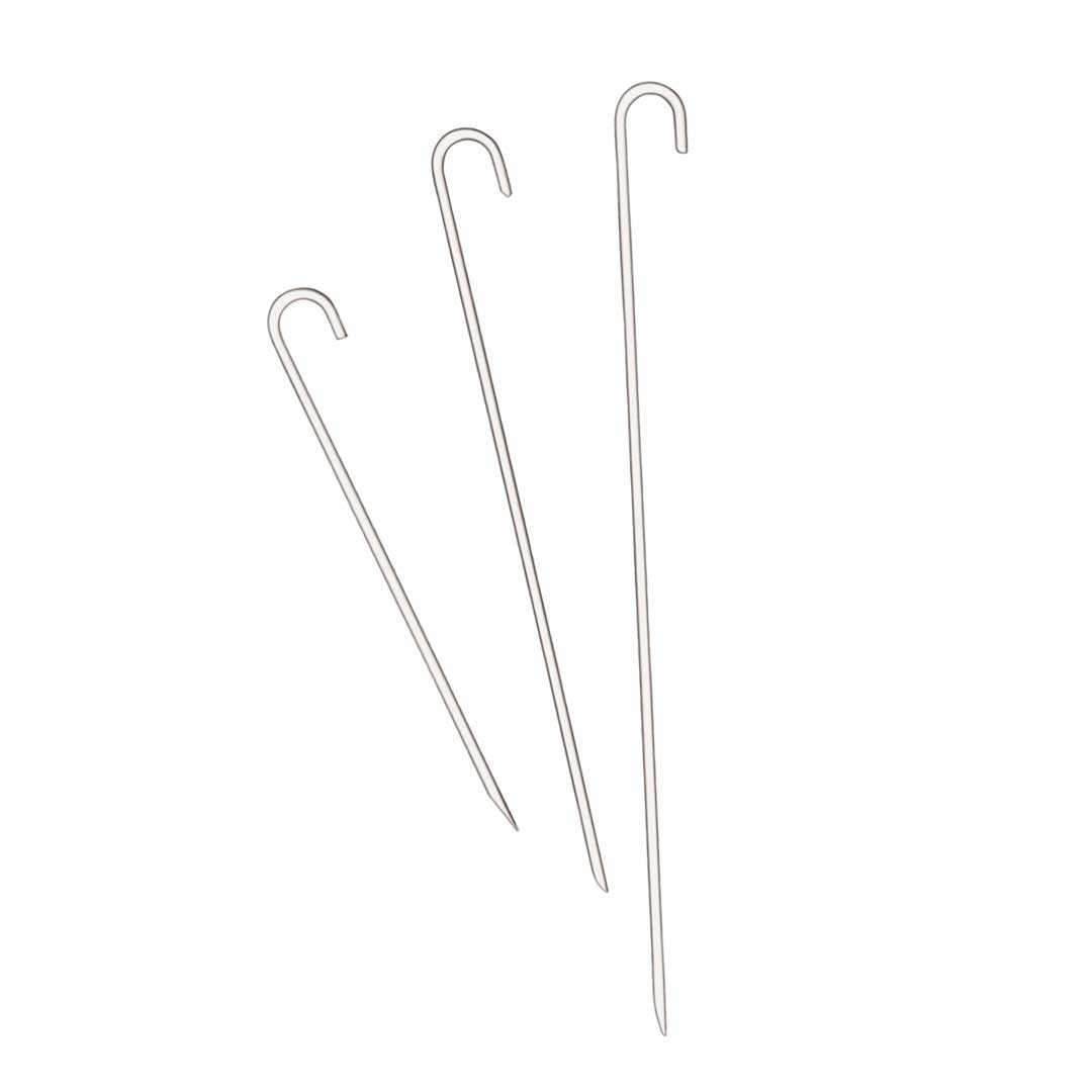 SET DE PINCHOS DE ACERO INOXIDABLE X6 TAMAÑOS VARIOS